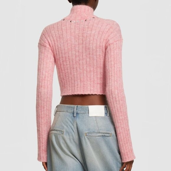 VGC Alessandra Rich Mohair Blend Cropped Cardigan - Picture 2 of 7